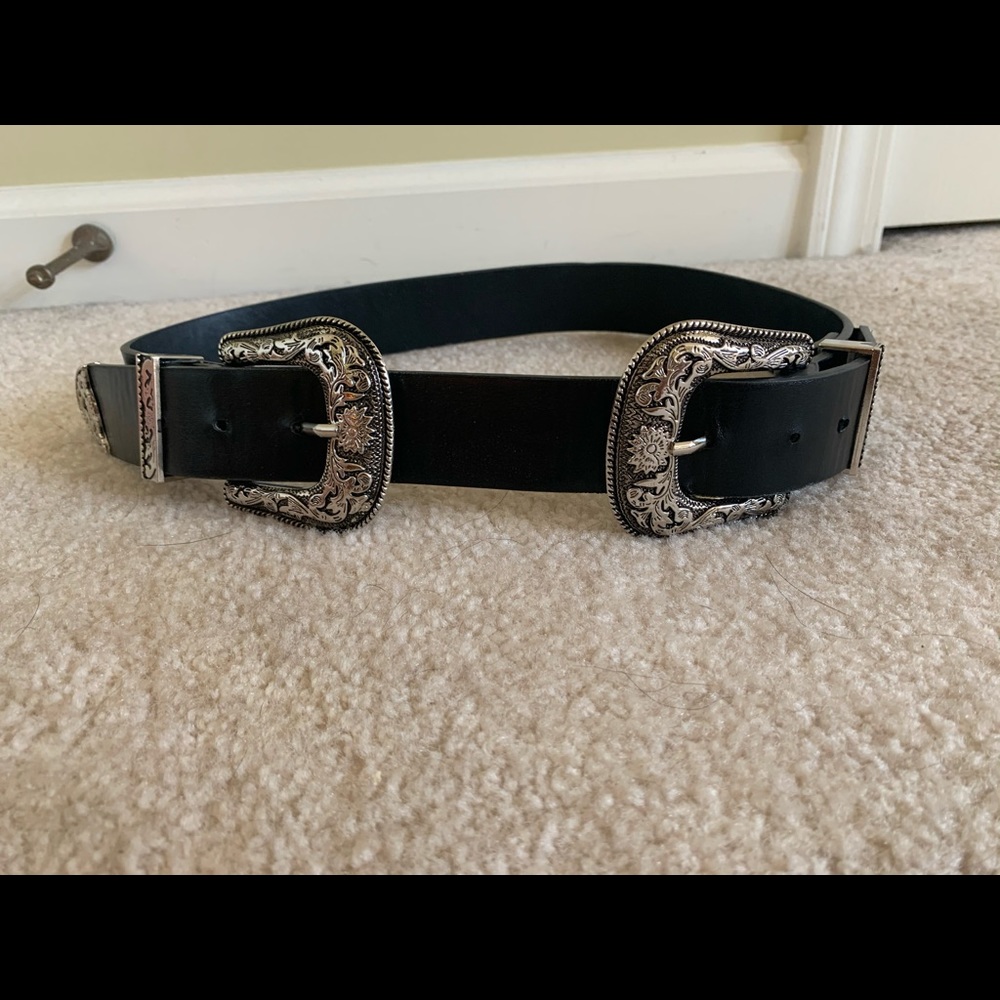 Western Double Buckle Belt